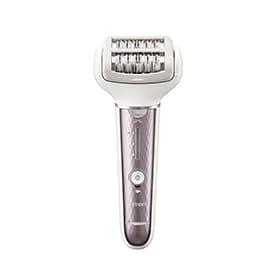 Epilator Panasonic ES-EL7A-S503, Wet & Dry, 60 pensete, Discuri duble, Cap flexibil si pivotant la 90°, 3 viteze (Alb/Auriu)